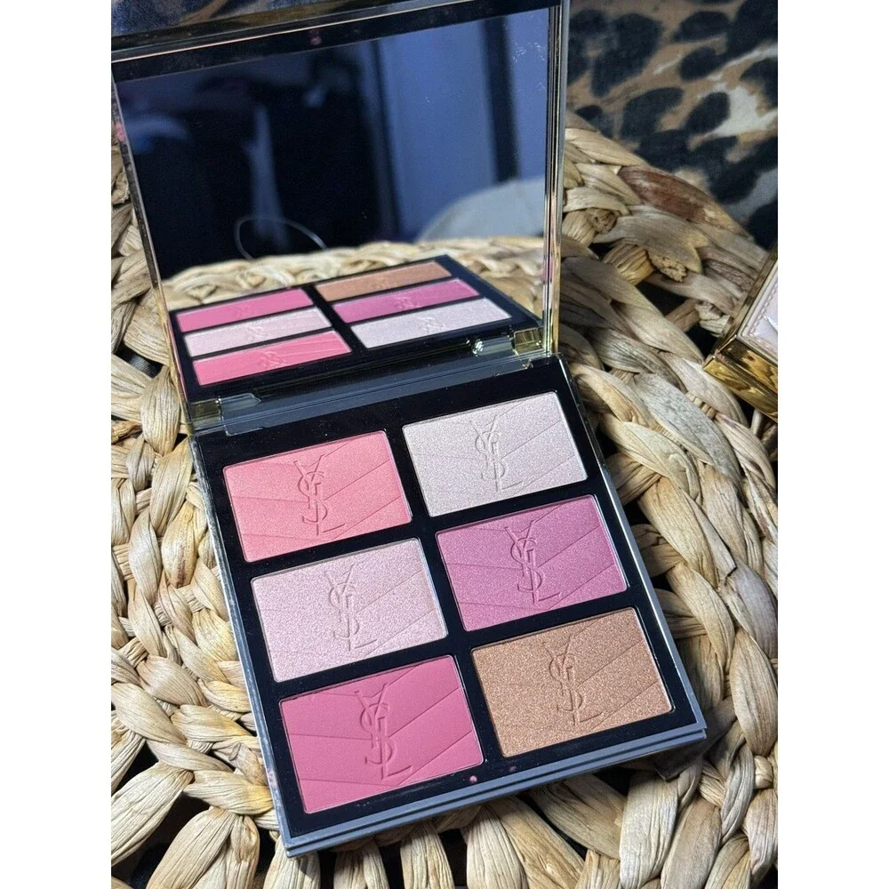 YSL GOLDEN OASIS FACE BLUSH PALETTE Limited Edition New /AUTHENTIC